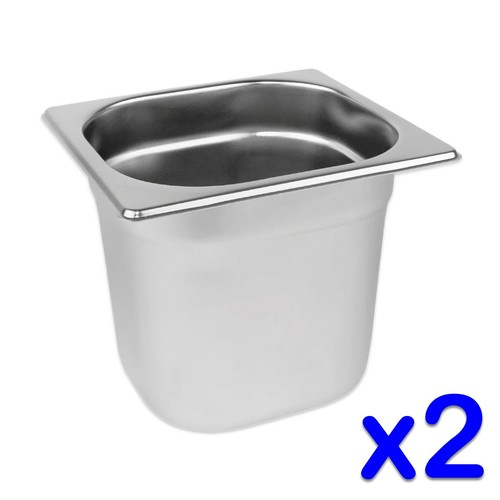 Stainless steel food pans x - stainless, 2
